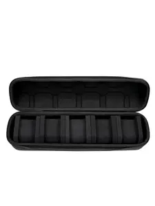 Five-Compartment Watch Storage Box, Unisex Hard Shell Organizer, Soft Padding Handle, Portable Watch Bag, Ideal for Men and Women
