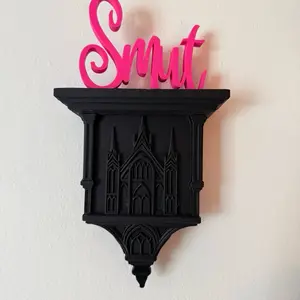 Cathedral Corbel Wall Decoration - Black Gothic Design for Home Decor Hanging Hangable
