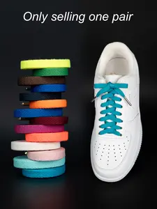Flat Metal Tip Shoelaces, Multiple Colors Available, Solid Color Braided Laces, Ideal for Daily Casual Sports, Basic Style