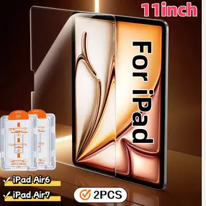 2-Pack iPad Air 11-Inch Screen Protector, HD Tempered Glass, 9h Hardness, Easy Install, Bubble-Free, Scratch-Resistant, Durable Protection