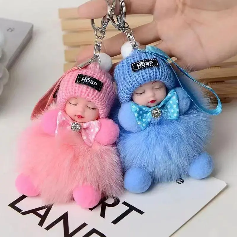 Soft Doll Keychain - Cute Bag Charm, Kawaii Car Pendant Accessory, Mini Gift for Stuffed Toy Enthusiasts (Toys & Hobbies Category), Bag Charms, Mini Gifts