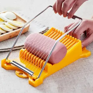 Multipurpose Kitchen Gadget, Food Grade Plastic Durable Stainless Steel Line Cheese Spam Egg Cutter, Meat Slicer, Meat Vegetable Cutter
