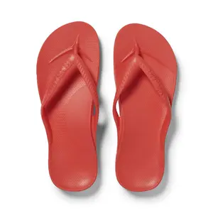 Arch Support Flip Flops - Comfortable & Supportive Sandals for Women - Coral - Archies Footwear