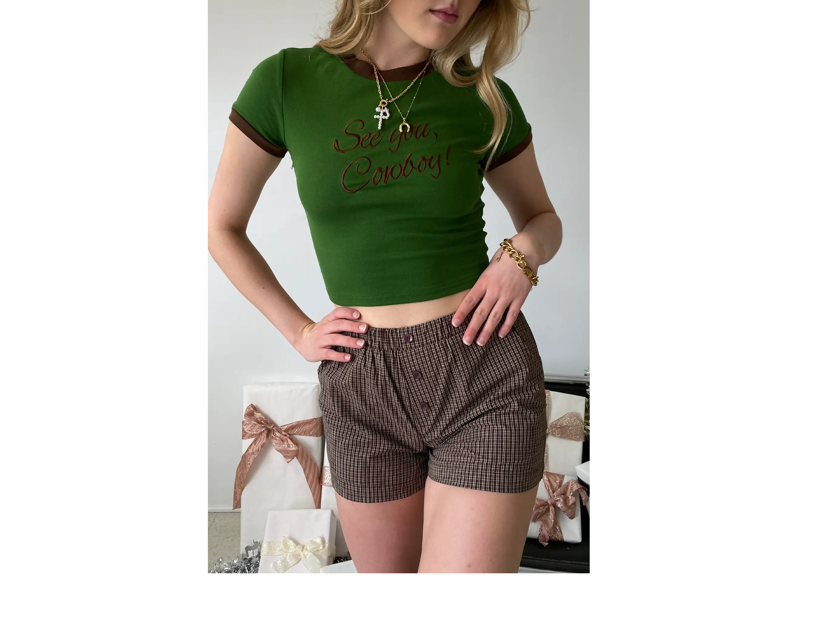 Plaid Boomer Shorts