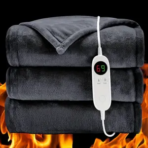 Heated Electric Blanket Throw, Heating Blanket For Full Body, Warming Blanket With 6 Heating Levels & 9 Hours Timer Auto Shutt Off