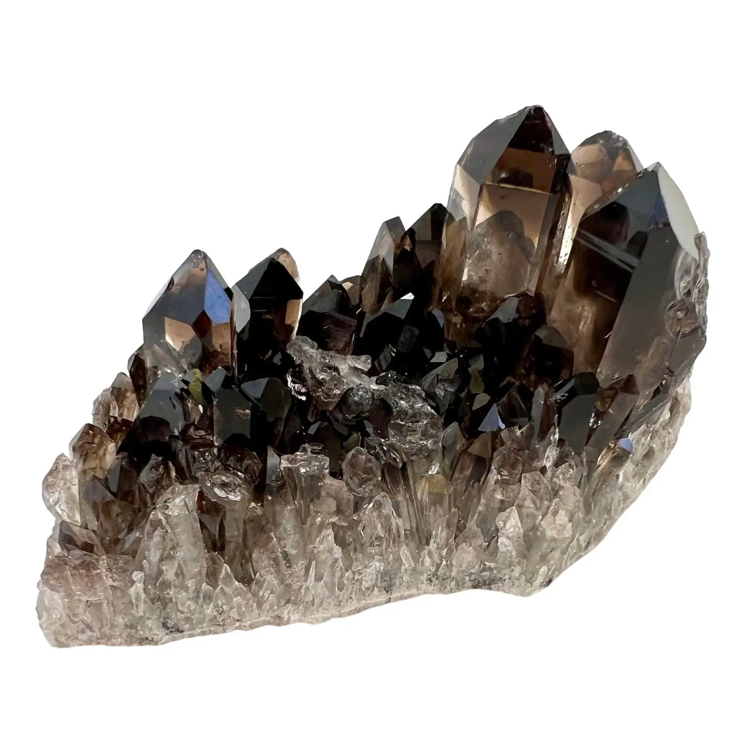 Raw Smoky Quartz Cluster - Extra Quality