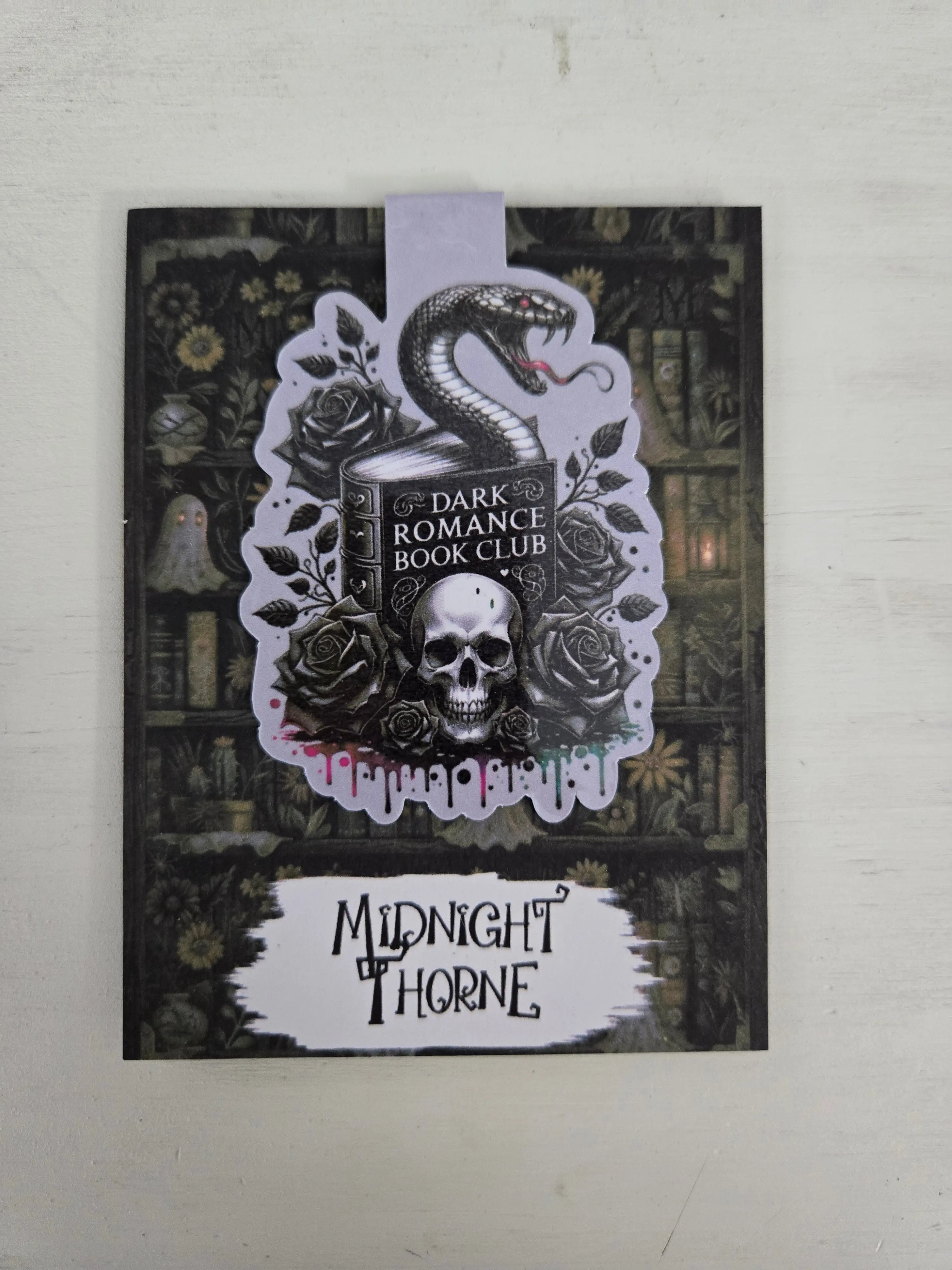 Dark Romance Book Club Snake Roses - Magnetic Bookmark