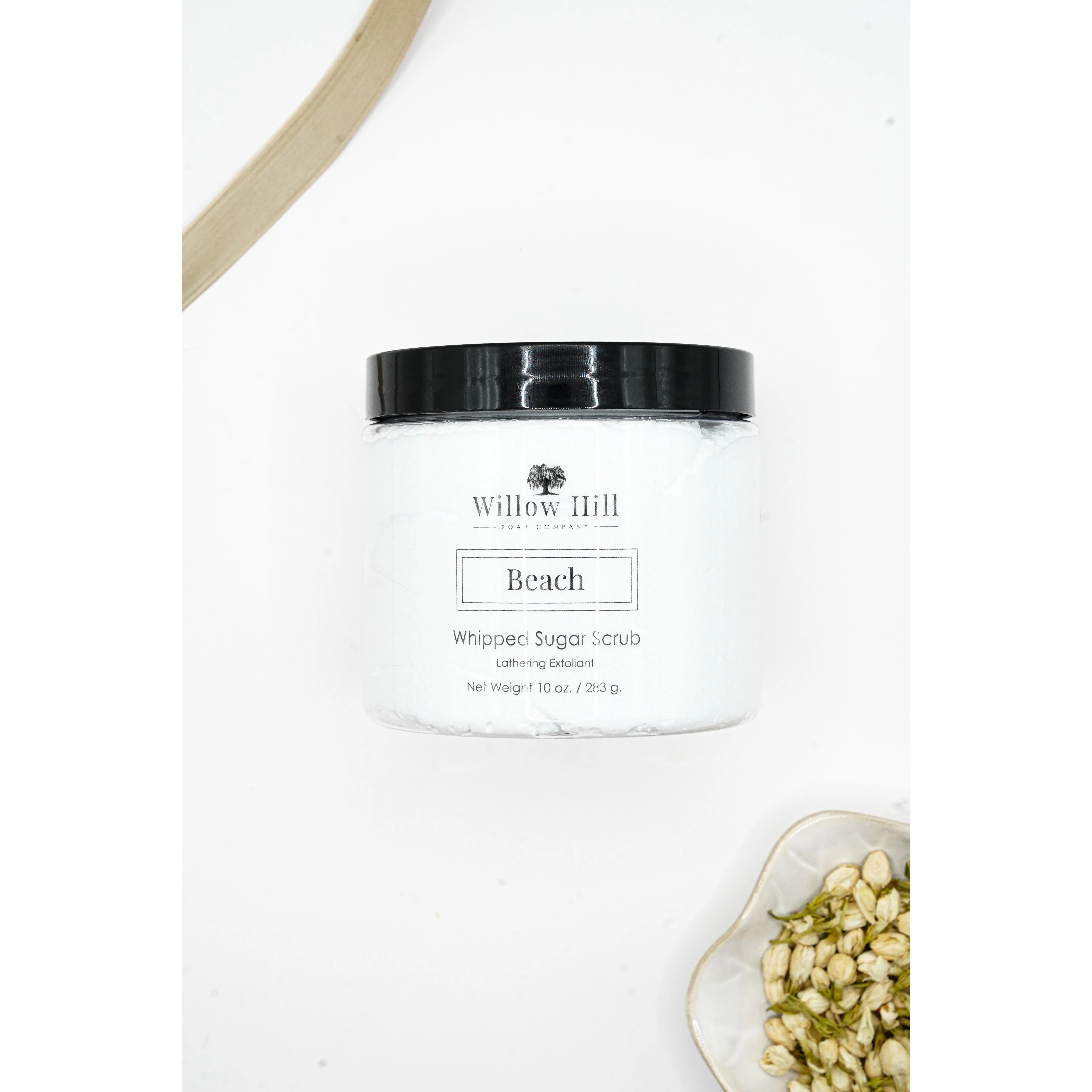 Beach Whipped Sugar Scrub - Gentle Exfoliating Cleanser for Body Care with jasmine, mandarin, salt Fragrance