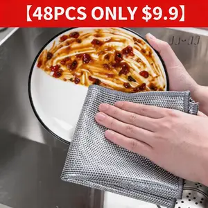 【48PCS ONLY $9.9】Glass Bakeware Cleaning Wire Rags | Effortless Wipe Burnt Food | Best Kitchen Stain Remover Scrubbers