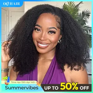OQ HAIR Afro Curly Wear Go Glueless Half Wig 180% 250% Density Upgrade With Drawstring Cap Invisible Hairline Human Hair Wigs Beginner Friendly #TikTokShopBlackFriday
