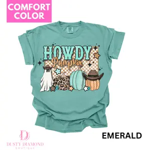 Western Howdy Pumpkin Comfort Color T-shirt