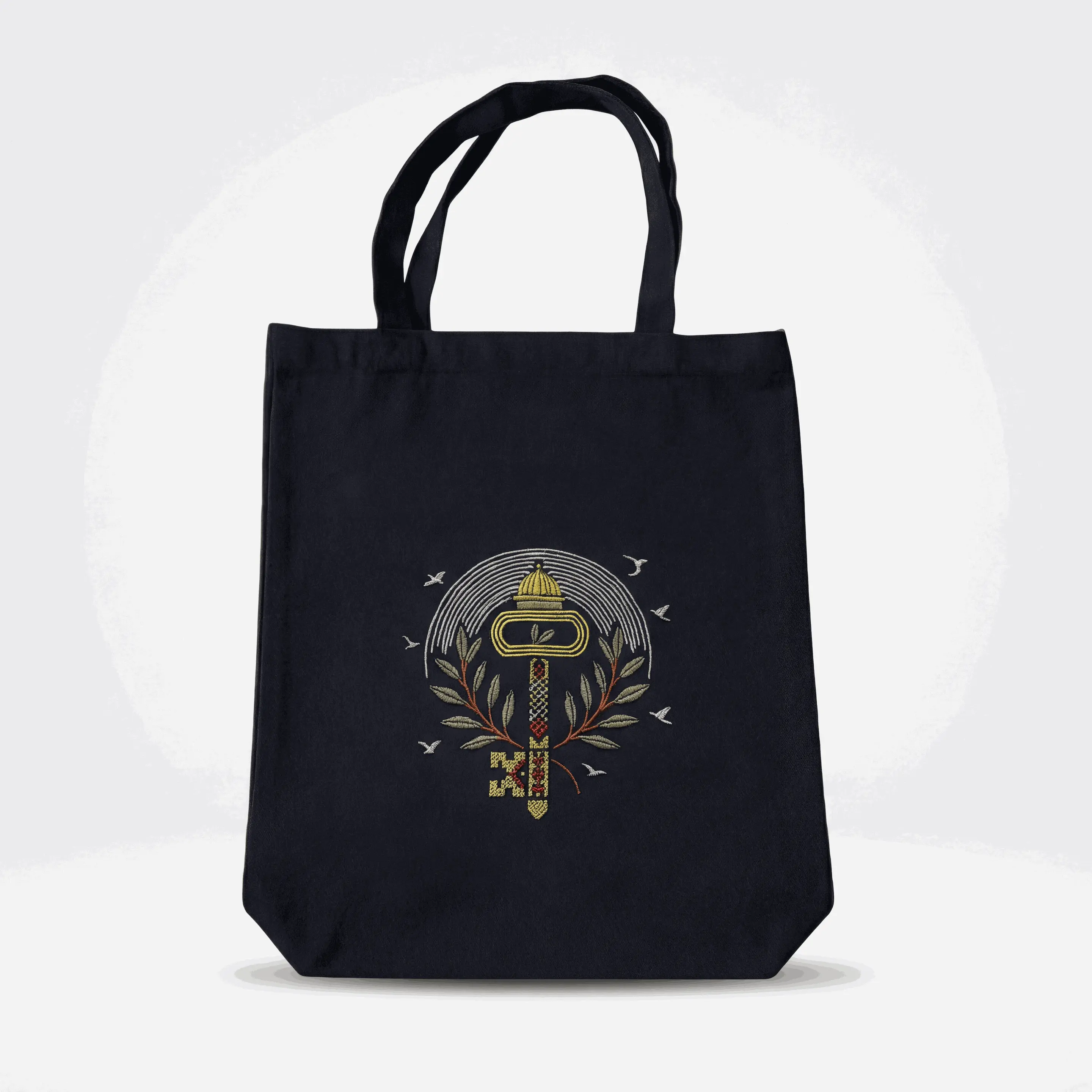 Amana Tote Bag – Key of Return Embroidered Organic Cotton Tote | Made in Palestine