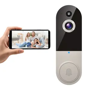 1080P Wireless Doorbell Camera, Smart WiFi Video Doorbell With Chime Included, AI Human Detection, Two-Way Audio, Night Vision, Cloud Storage, Instant Alert, 2.4Ghz WiFi, Outdoor Security Camera, Rechargeable Battery Powered