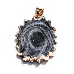 Sunburst Agate Necklace - Unique Crystal Cluster Pendant, Spiritual Gift