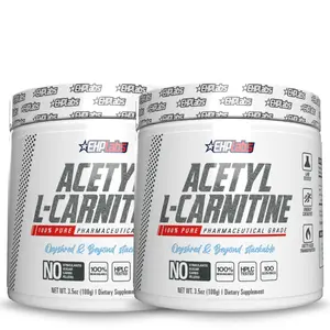 Acetyl L-Carnitine Twin Pack – 2 x Powder by EHPlabs  | New Year New Me |  Clean Focus & Mental Clarity Support | Unflavored, Easy to Stack, Ideal for Daily Routines Fitness Endurance Supplement Fitness Healthcare Vitamin Carnitine
