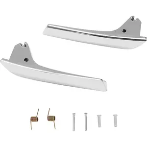 Interior Door Handle Set, Compatible with 2007-2014 Chevy Silverado Tahoe Avalanche Cadillac Escalade GMC Yukon, Chrome Front Inside Left Driver & Right Passenger Side |   Replaces #   81195, 15935954