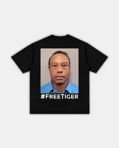 TIGER WOODS "FREE TIGER" TEE Menswear Unisex Tshirt Tshirt