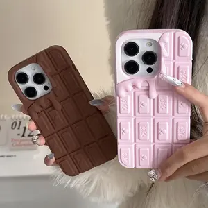 Creative Cartoon 3D Rilakkuma Pattern Phone Case, Cute Soft Silicone Protective Phone Case, Phone Accessories for iPhone 16 Pro Max 15 14 Plus 13 12 Pro Max, Cover