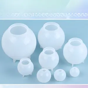 8Pcs/Set Sphere Silicone Mold,Upgraded 3D Seamless Epoxy MoldsLarge Ball Shape Flower Resin Mold for Home Decor,Flowers Preservation,Jewelry Making Tools diy decorative