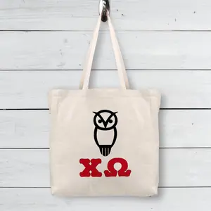 Chi Omega Canvas Tote Bag - Perfect Sorority Gift!