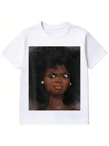 Summer Vintage Doll Fun Print Short Sleeve T-Shirt, Barbie Doll Fan Same Style, Casual Streetwear for Adults, Party Wear