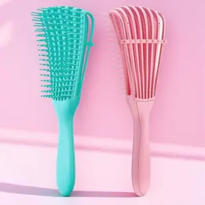 Anti Static Hair Brush Set Portable Massage Comb Rounded Safe Design Unisex Scalp Care Hair Loss Prevention Detangling Styling Tool for Curly Frizzy Damaged Hair Multi Scene Hair Care Comb Detangling Hairbrush