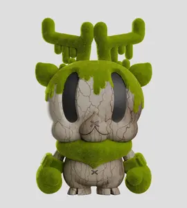 Kaleidos Creative - King Deer "Time/Out" - 8in. Limited Edition - Collectible Toy - Flocked - Woodland