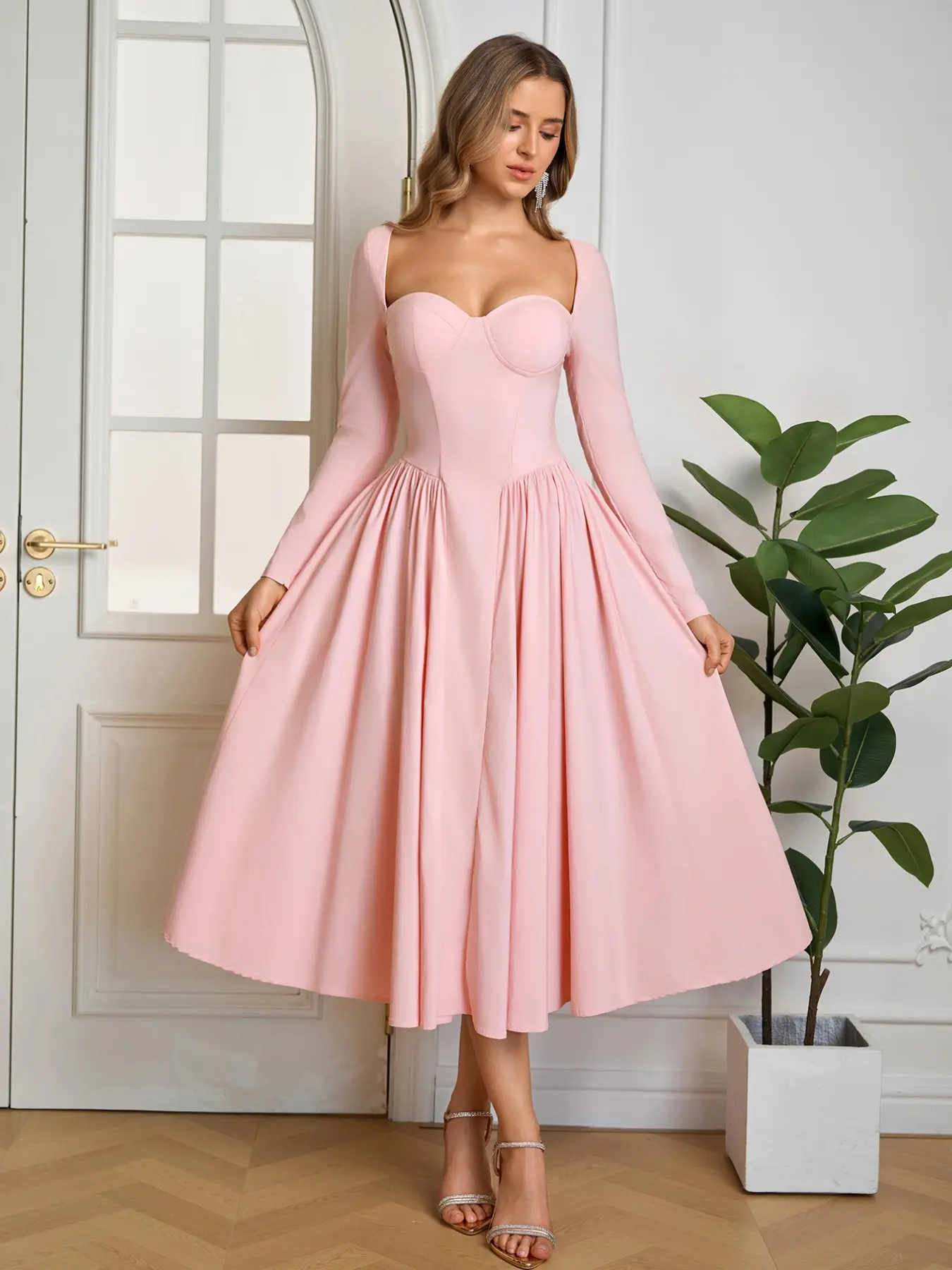 long sleeve a line dress - TikTok Shop