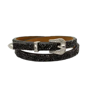 3D Belt Company Ladies  & Black Crystal Hatband D740000001