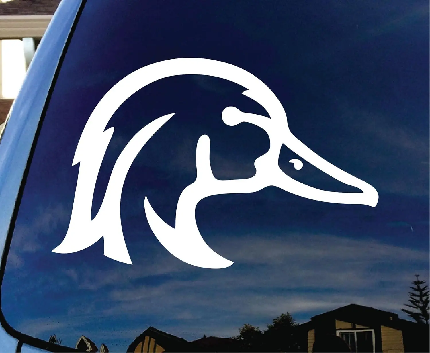 Duck Adhesive Vinyl Decal Sticker - Oracal 651 Vinyl Cutout, 5" Wide White Car Exterior Accessory, 5-Year Lifespan