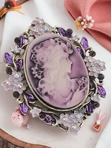 Vintage Rhinestone Brooch Pin, Floral Design, Elegant Jewelry Accessory, Fashion Accessory, Perfect Gift for Women & Girls