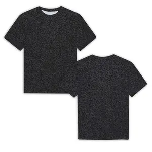 Mens Soft Fine Cotton Blended T-Shirt Black Camo Pattern Men's T-shirt, Size S-5XL