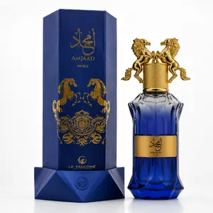LE FALCONÉ AMJAAD NOBLE Luxury Men’s Perfume 100ml | Long Lasting Blue Oud Eau de Parfum | Premium Masculine Fragrance