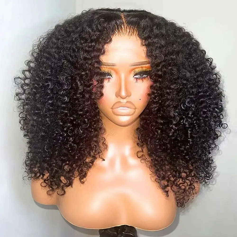 250% Kinky Curly 13x6 HD Lace Frontal Wig Human Hair Glueless Ready to Wear Go Wig Afro Curly Lace Front Human Hair Wigs Pre plucked Natural Hairline Beginner Friendly Wig