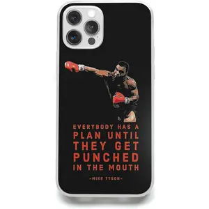 Phone Case Mike Transparent Tyson Funny Everybody Waterproof Has A Accessories Plan Scratch Waterproof Compatible with iPhone SE 7 8 X XR 11 12 13 14 15 16 Plus Mini Pro Max Samsung Galaxy Note S9 S10 S20 S21 Ultra Plus Protection Cellphone