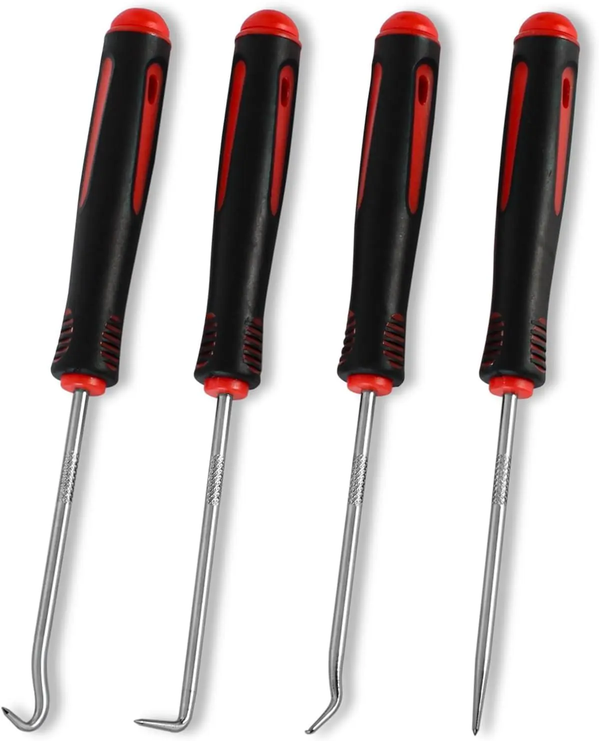 4-Piece Hook and Pick Set, Precision Automotive Pick Tool & O Ring Pick Set with Comfort Grip & Anti-Slip Shaft for Oil Seal, Gasket Removal, and Electronic Repair FRXIE