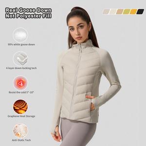 s&w ultra-lightweight women’s sports down jacket women–90% goose down, slim fit, graphene heat storage