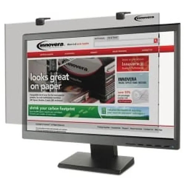 Innovera IVR46405 High-Quality Construction LCD Monitor Dust Cover - 21.5-22 in. Widescreen 16:9/16:10 Fit, Acrylic Panel Glare-Reducing Coatings, Monitor Protection, Neutral Tint, Frameless Clip, Durable and Easy to Clean (for Gadget Lovers)