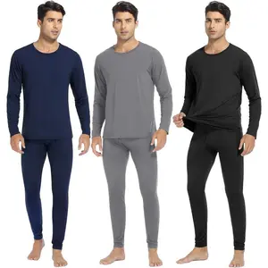 3 Sets Men's Thermal Underwear Set Fleece Lined Long Johns Thermal Underwear Base Layer Set for Men Cold Winter