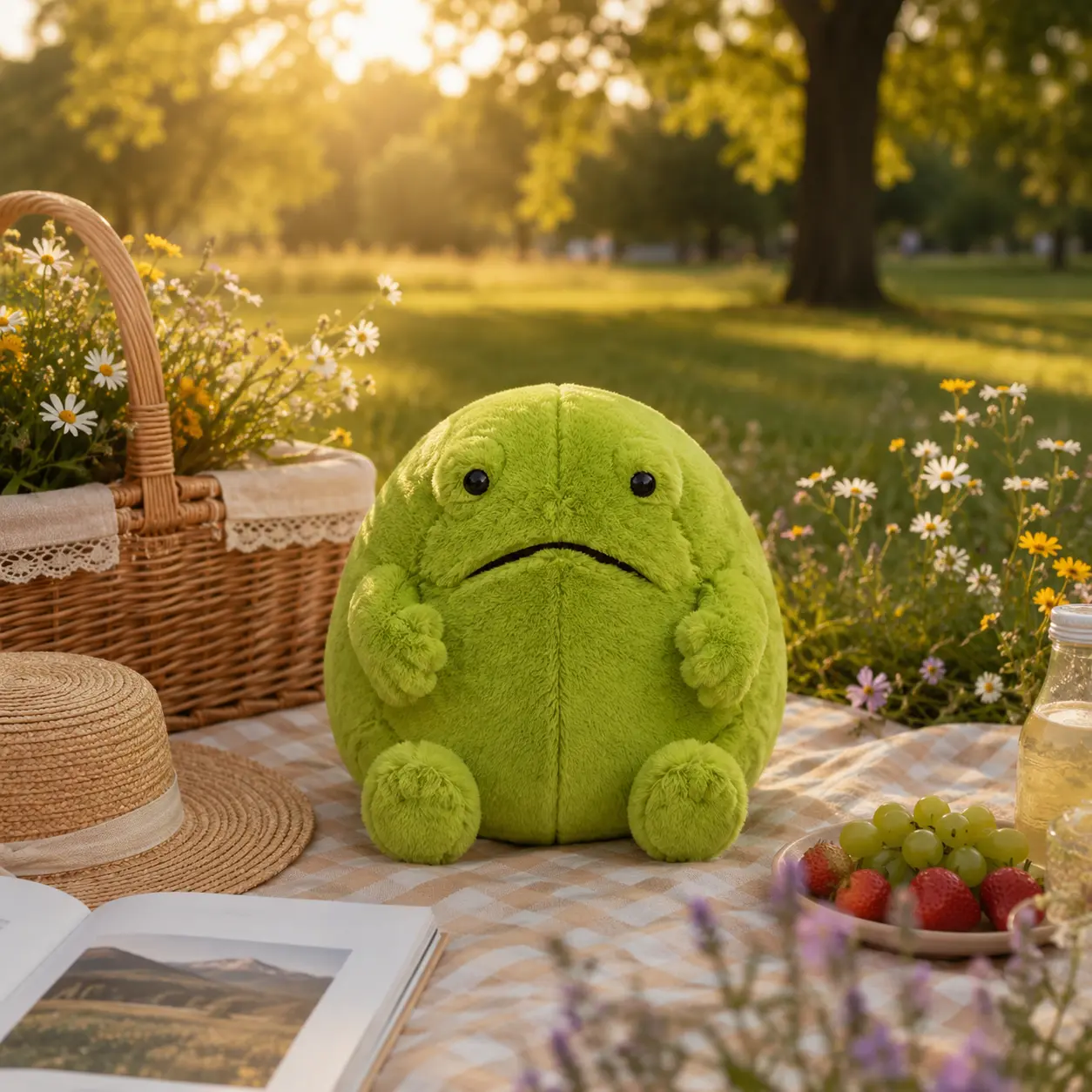 Original Jellycat Ricky Rain Frog Plush Toy - Adorable Soft Frog Plush for Cozy Room Decor & Gifts