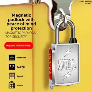 2026 New Magnetic Padlock, Metal, Keyless Hole Design, Anti-Blocking & Warping Protection, Strong Magnetism, Convenient Storage Solution