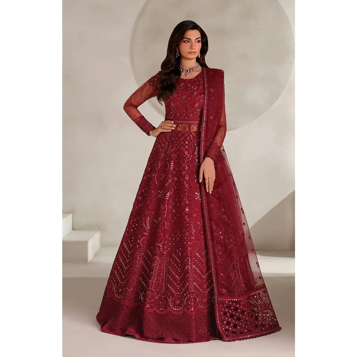 Zarif - ZE-MT-01 Sheen Three Piece Organza