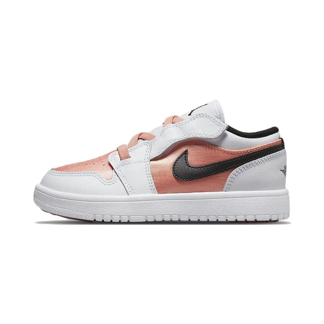 Jordan Air 1 Low Alt Top Children's Basketball Shoes White Pink Black Children Aged 3 7 Years Old Retro Kids'' DM8966-801