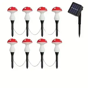Upgraded Waterproof Solar Mushroom Light Outdoor Decor, Solar Garden Lights, 8 Modes for Garden Pathway Landscape Easter Halloween Christmas Decoration, Outdoor Lighting