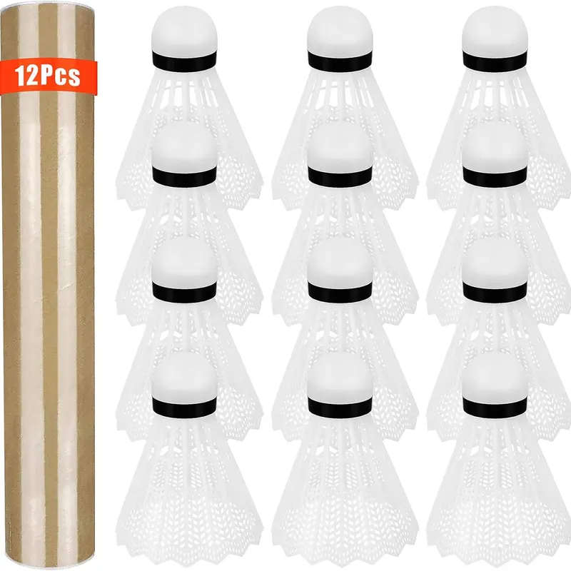12 Pack Nylon Badminton Shuttlecocks Badminton Birdie Balls with Great Stability and Durability,Shuttlecock Indoor Outdoor Sports Hight Speed Training