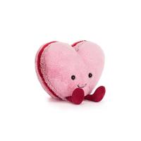 Pink heart-shaped macarons, 15cm in size