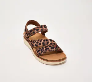 Skechers Lifted Comfort Sparkle Canvas Adjustable Sandals