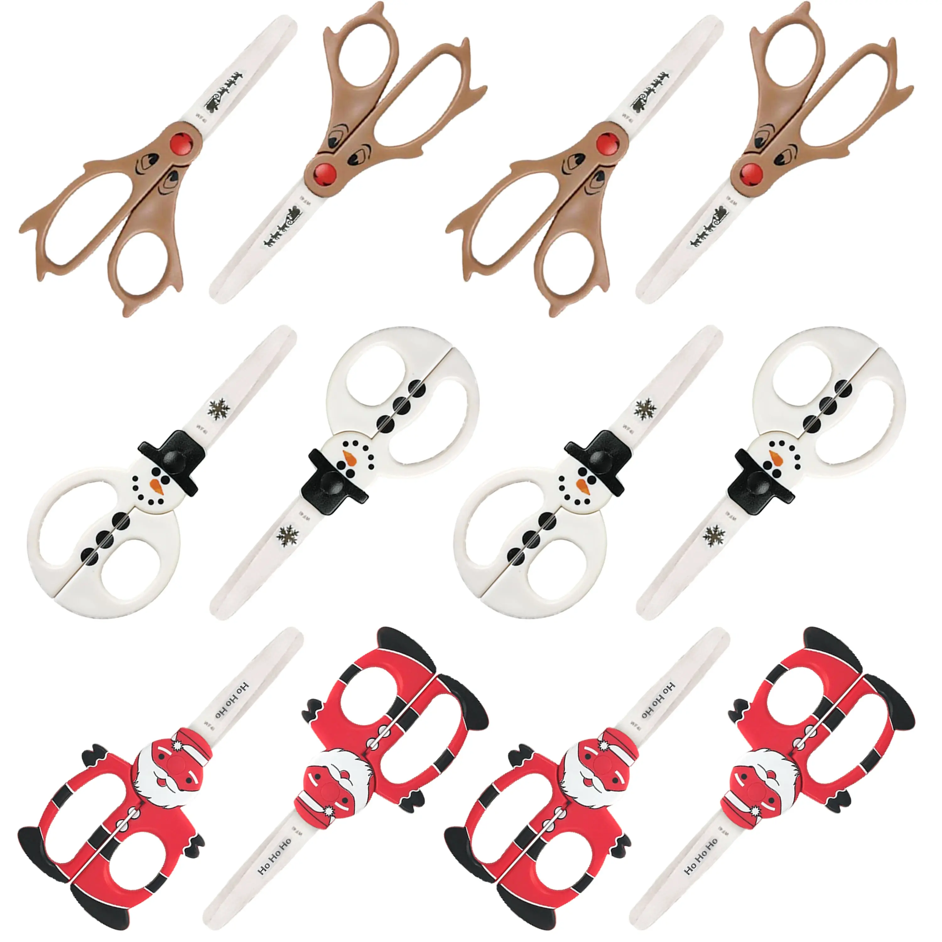 Westcott 5" Kids Holiday Scissors 12-Pack