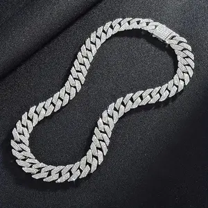 Cuban Link Chain for Men Women,Diamond Necklaces,Iced Out Chain,Hip Hop Jewelry,Thick Silver Chain,Gold Chain,Diamond Bracelet`