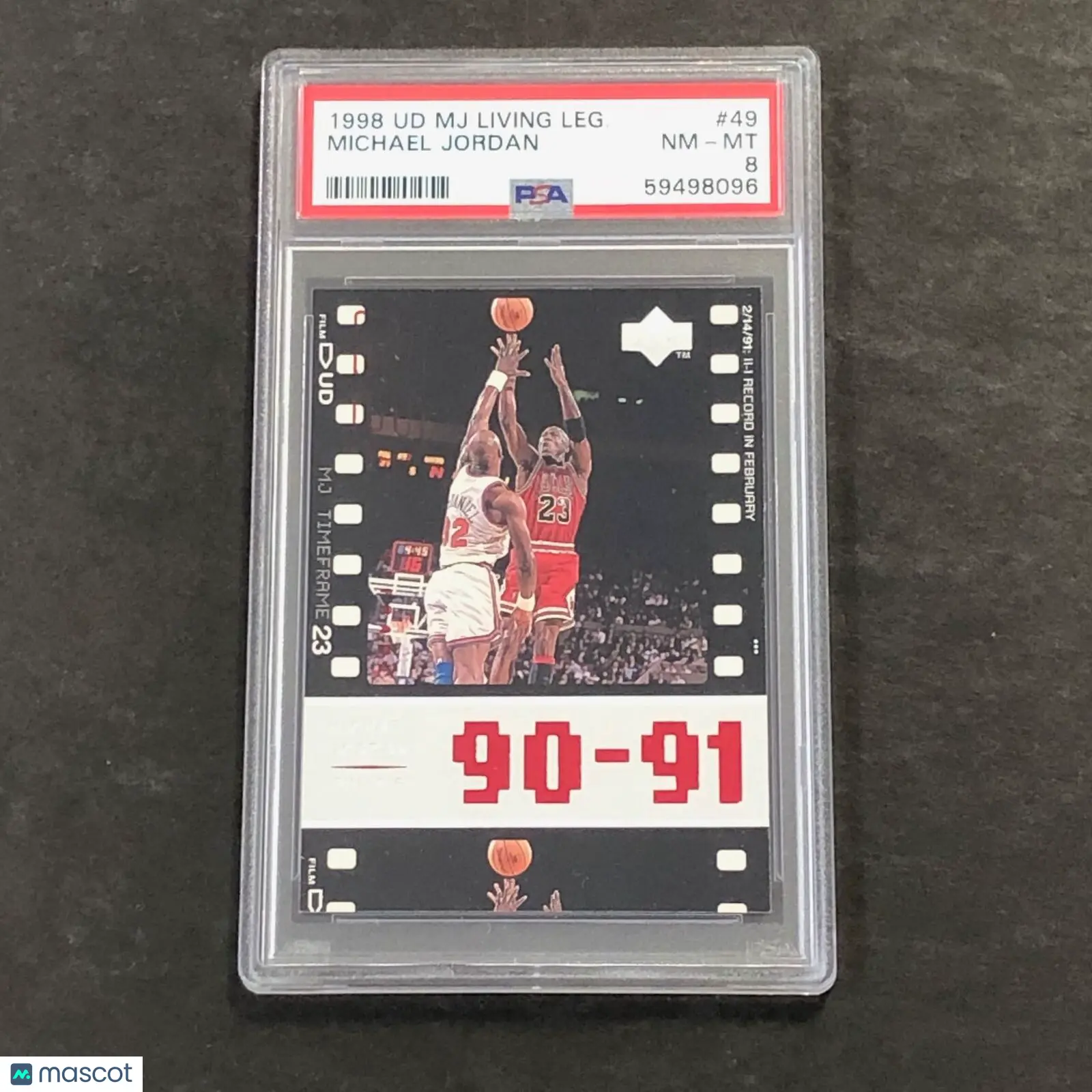 1998 UD MJ Living Leg #49 Michael Jordan PSA 8 NM-MT Bulls